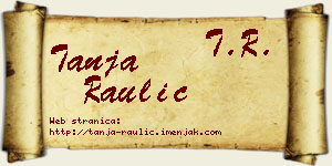 Tanja Raulić vizit kartica
